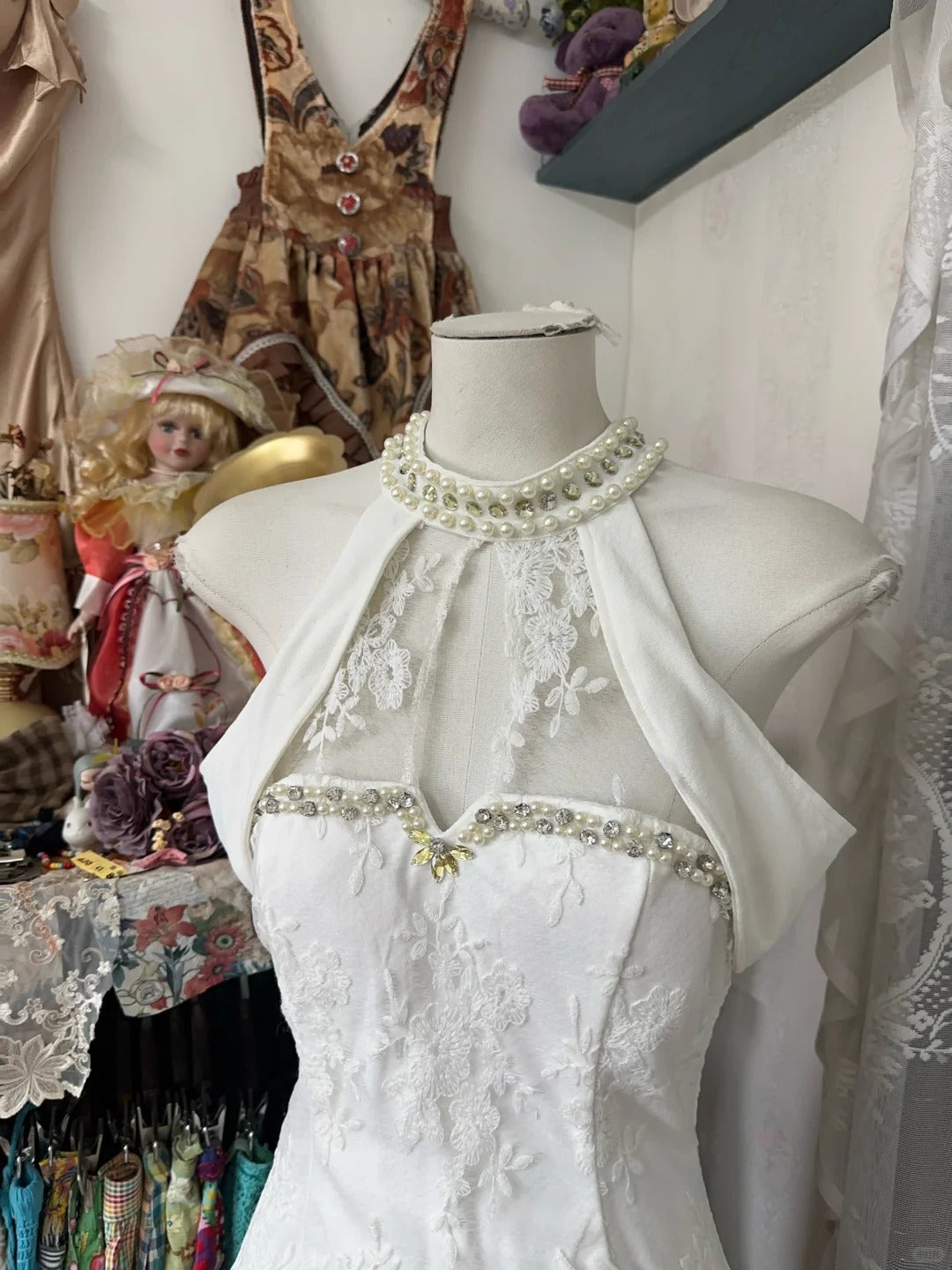 Girlhomeshops-Sweet Sexy Short Suspender Lace Beaded Homecoming Dress Birthday Party Dress gh5192