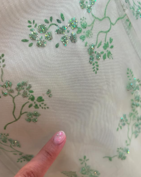 Pretty Light Green Tulle Sequins Party Dress A Line Evening Gown cc2615