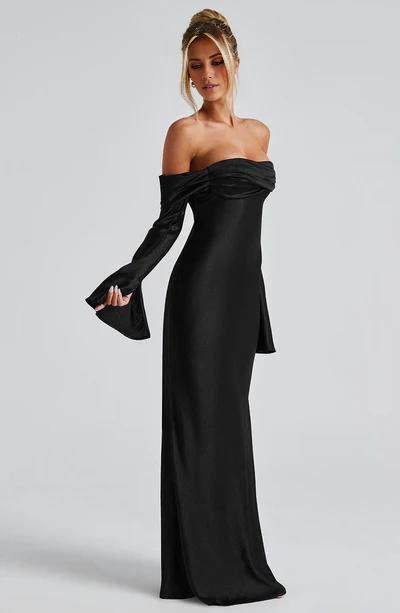 Beautiful A-Line Off the Shoulder Long Sleeve Formal Prom Dress