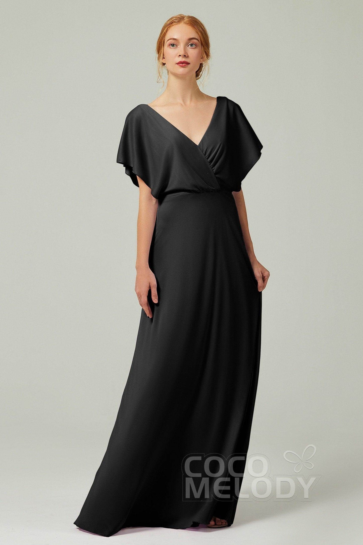 A-Line Floor Length Chiffon Bridesmaid Dress CB0351
