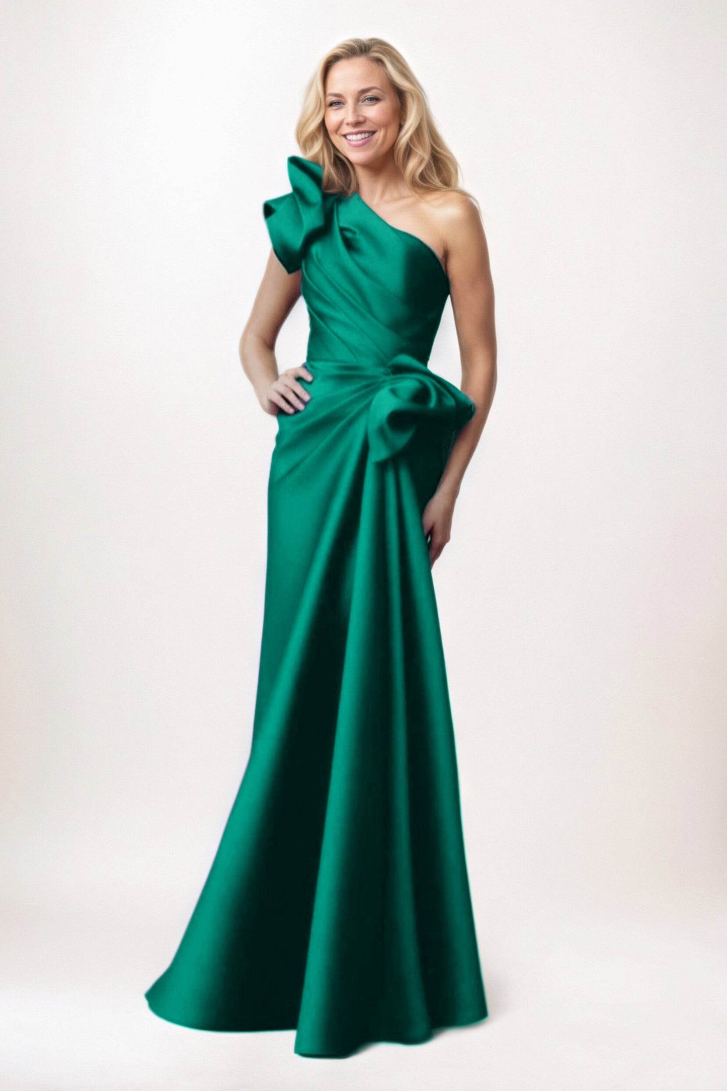 Sheath-Column Maxi Satin Mother of the Bride Dresses CM0383