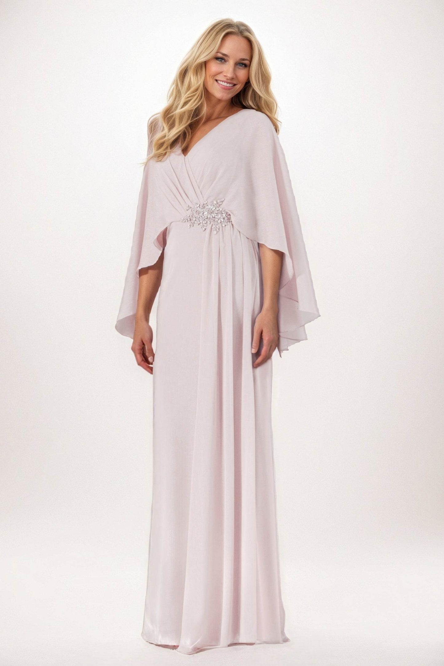 Sheath-Column Maxi Chiffon Mother of the Bride Dresses CM0389