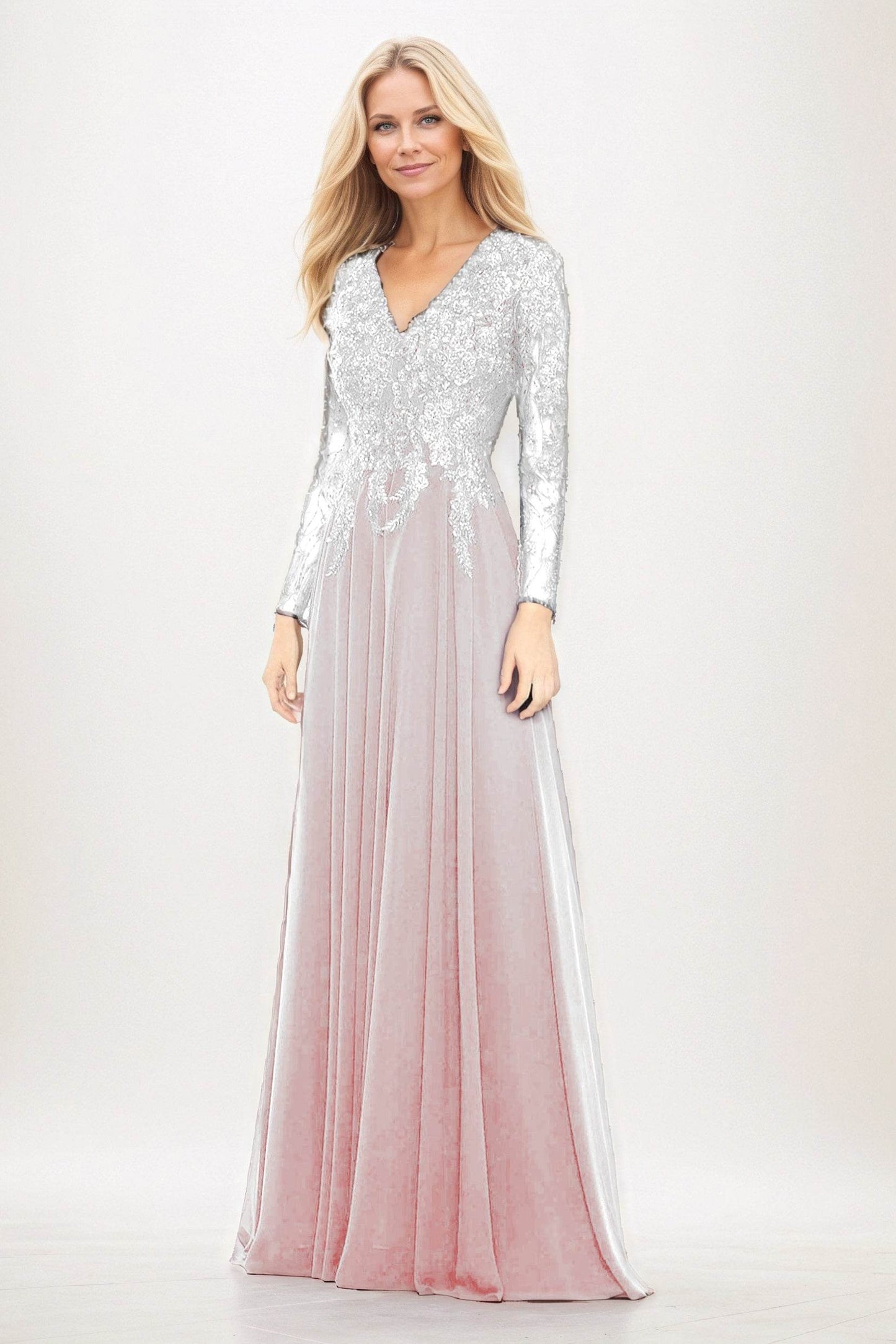 A-Line Maxi Chiffon Mother of the Bride Dresses CM0396