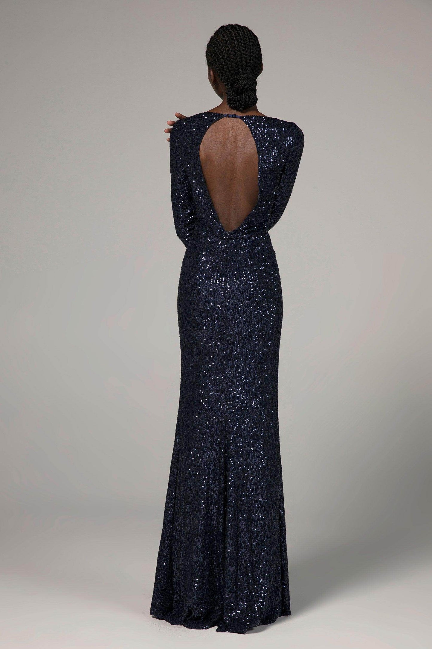 Trumpet-Mermaid Floor Length Sequined Dress CS0295