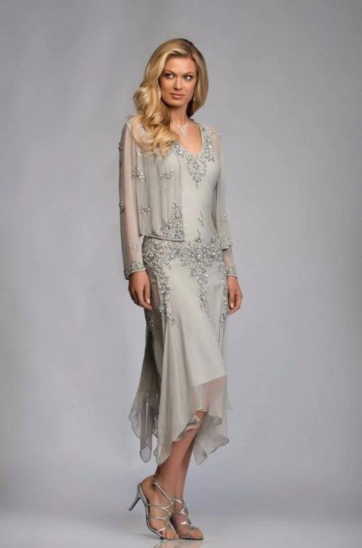 Plus Size Mother Of The Bride Dresses A-line Chiffon Lace With Jacket Short Wedding Party Dress Mother Dresses For Wedding - RongMoon