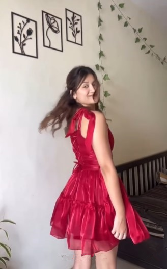 Elegant Red Tulle A Line Short prom Dress Homecoming Dress cc2945