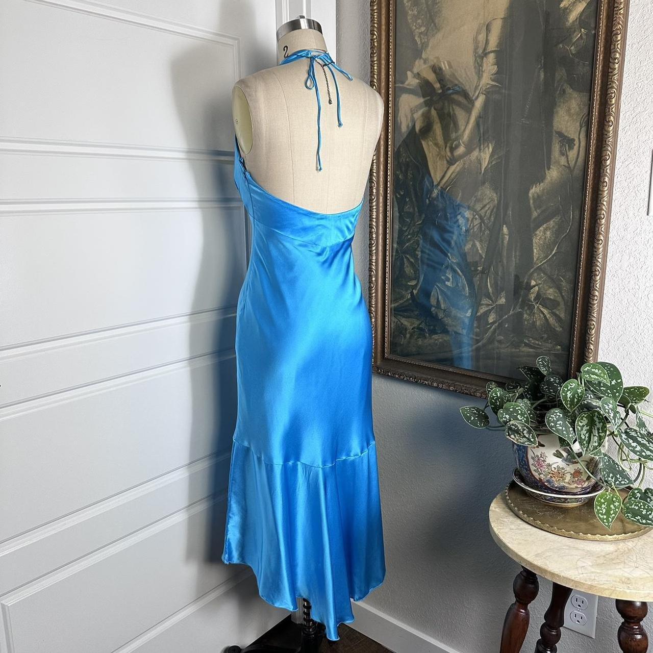 Girlhomeshops--Blue simple fashion ruffled short satin suspenders formal homecoming dress gh5501