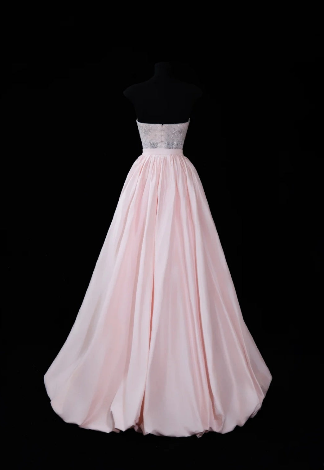 Fairy Pink Prom Dress Tulle Strapless Sheath Evening Dress S1050