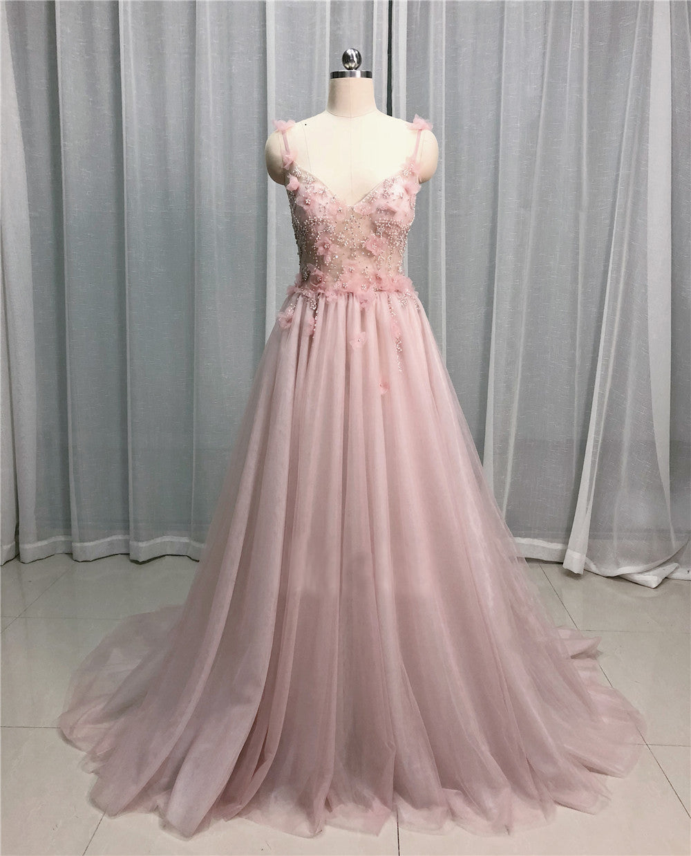 Tulle A-Line/Princess Appliques Lace wedding dresses