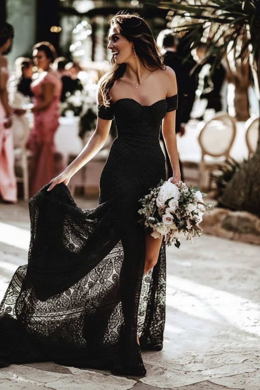 White Lace Wedding Dress Floor Length Sheath Sleeveless Lace Sweetheart Bridal Dresses Train Dress