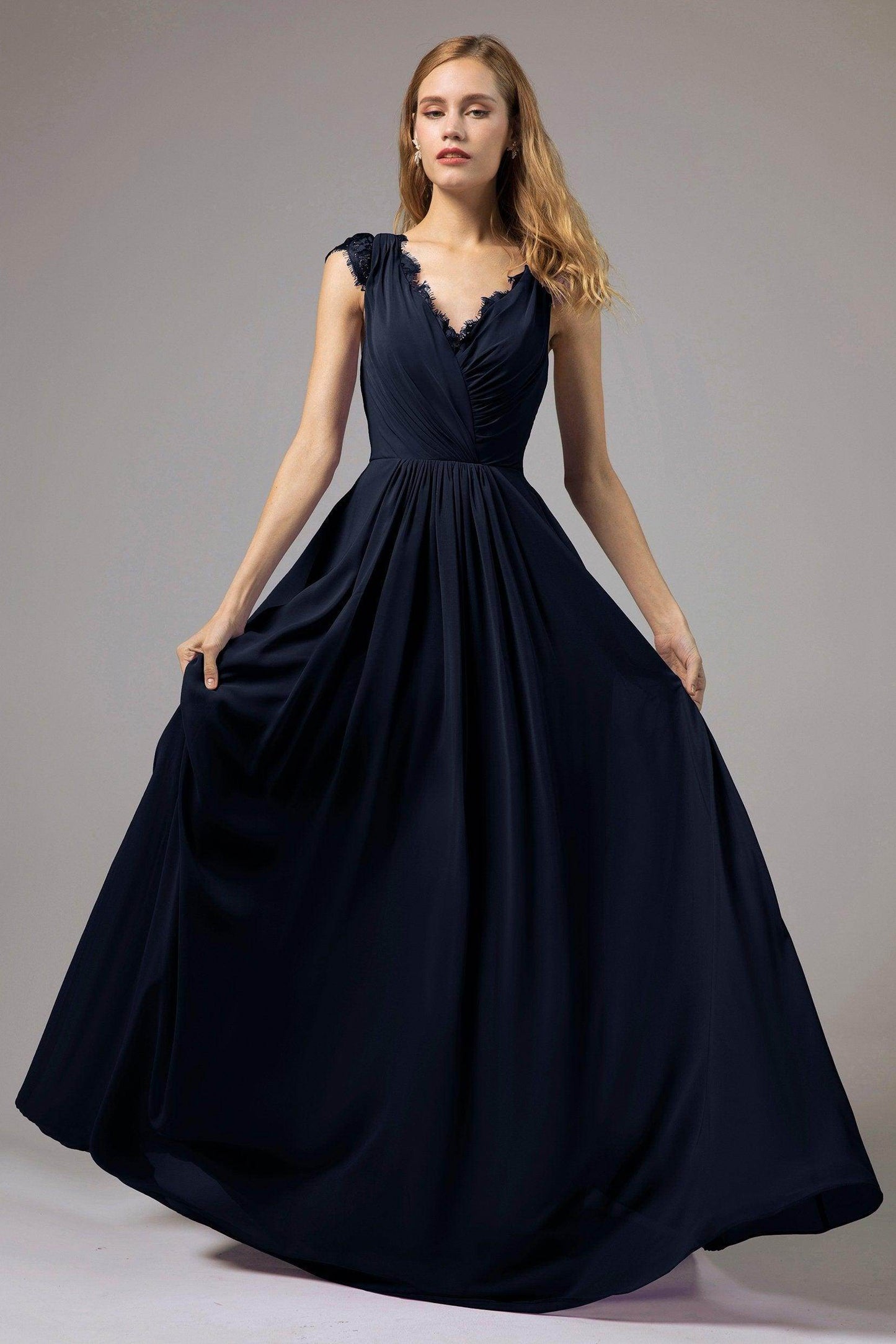 A-Line Floor Length Chiffon Bridesmaid Dress Formal Dresses CB0387