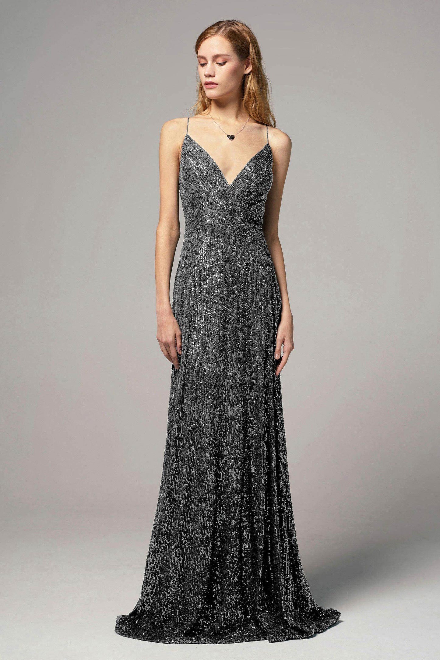 Sheath-Column Floor Length Sequined Dress CS0264