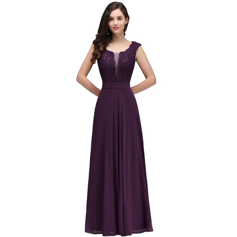 Elegant Cap Sleeves Sweetheart ALine Evening Dresses with Sash Floral Lace Appliques Formal Dresses