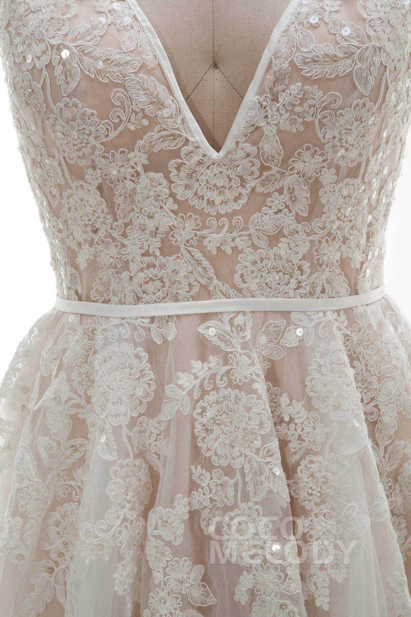 A-Line Court Train Tulle and Lace Wedding Dress LD3932