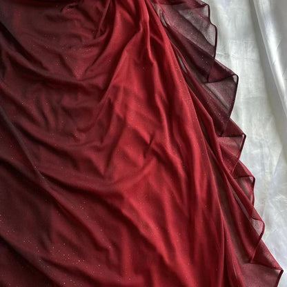 Vintage Shiny Beaded Chiffon Sheath Long Prom Dress Party Dress Evening Dress HZ1024