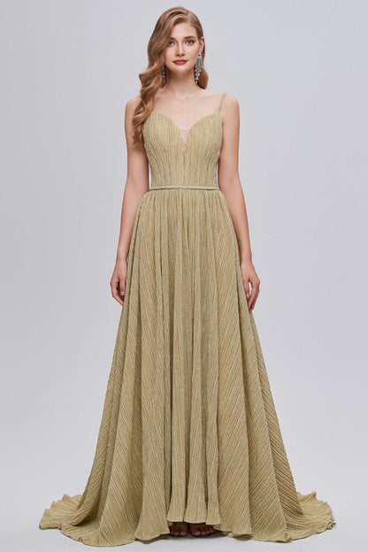 Sexy V-Neck Backless A-Line Long Formal Dress