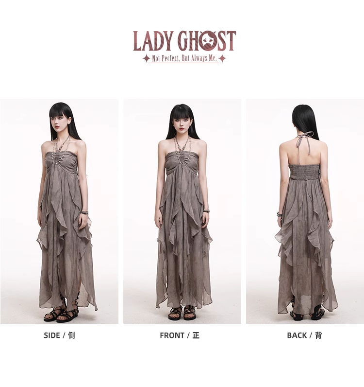 Simple Fashion Beach Party Chiffon Halter Dress HZ1024