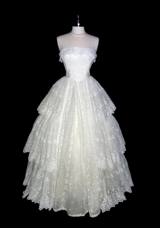 White lace tulle wedding dress gh6868