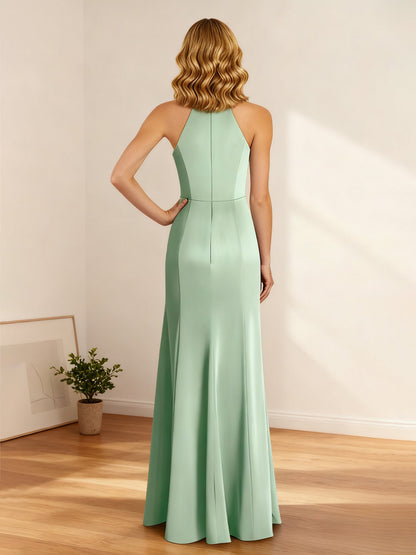 Sleeveless High Neck Lace Detail Maxi Dress Dusty Sage