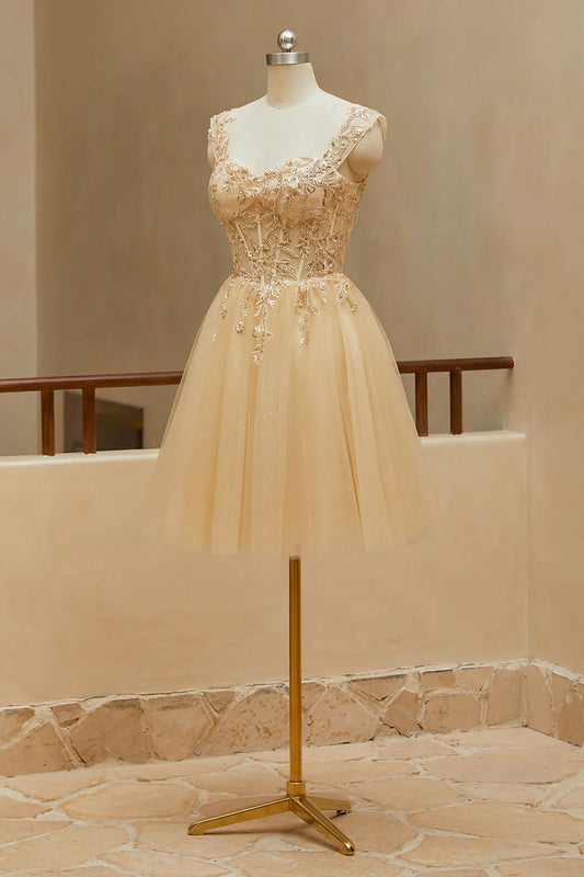 Sheep Sweetheart Shoulder Strap Sheep Sticker Beaded Homecoming Dress