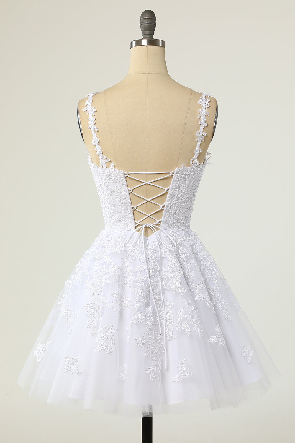 Lavender Appliques V-Neck A-Line Short Cocktail Dress