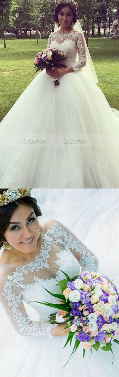 Charming Wedding Dress,White Tulle Wedding Gown,Bridal Dress,Ball Gown Wedding Dresses