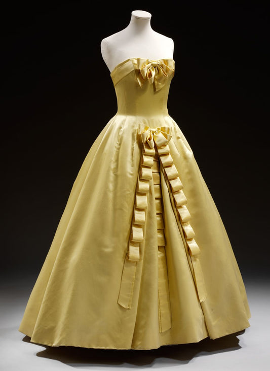 girlhomeshops--Yellow Satin Long Princess Elegant Ball Gown gh5597