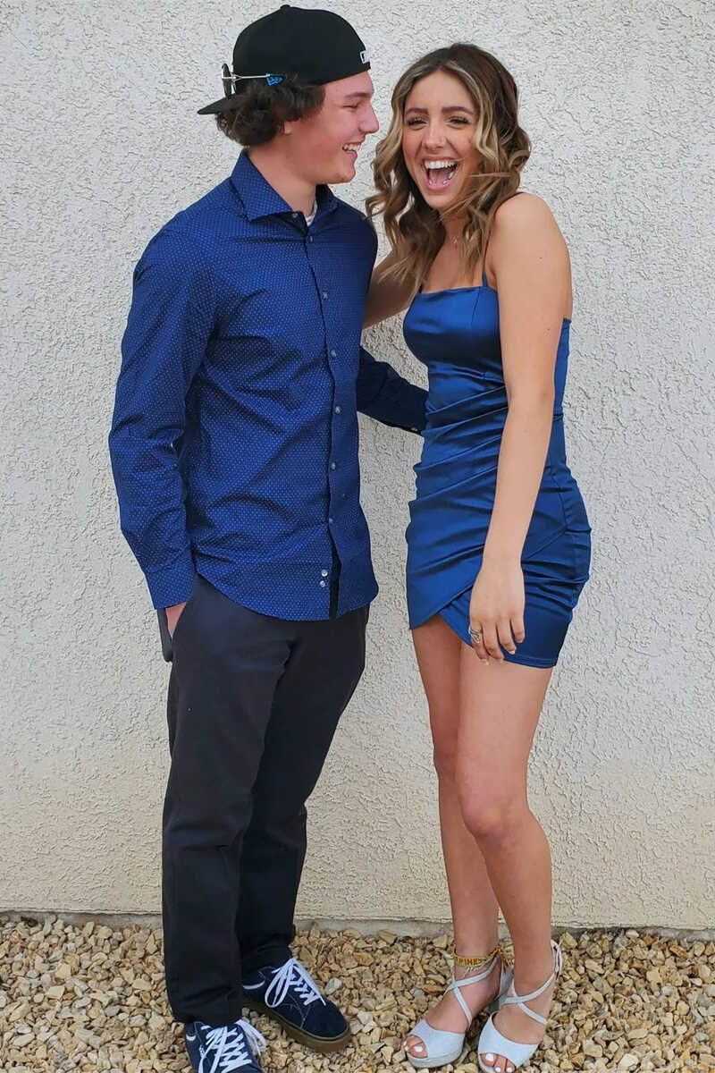 Green Spaghetti Straps Ruched Mini Homecoming Dress