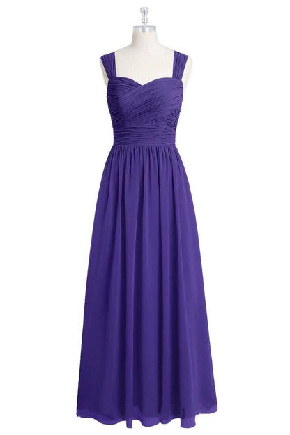 Regency Sweetheart Backless A-Line Long Bridesmaid Dress