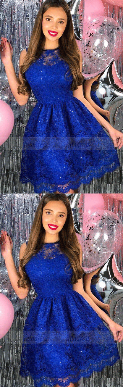 lace short homecoming dresses for junior,simple a line tiered short prom dress for teens