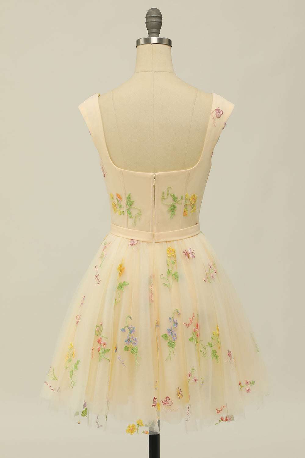 Floral Embroidery Sweetheart A-Line Short Party Dress