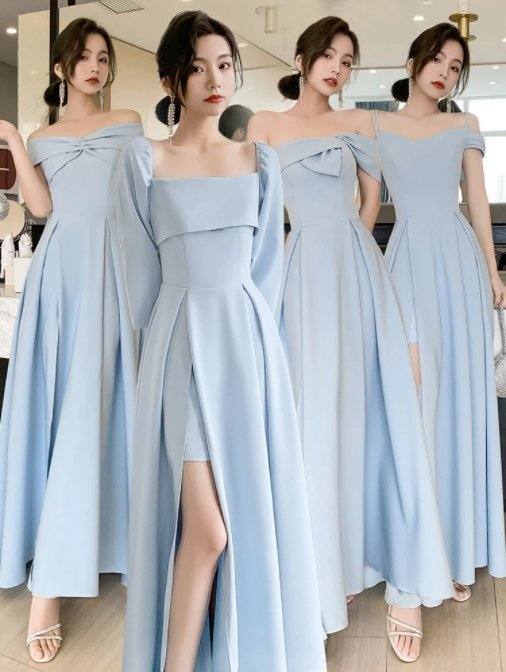 New Blue Fairy Sister Group Bridesmaid Dress - RongMoon