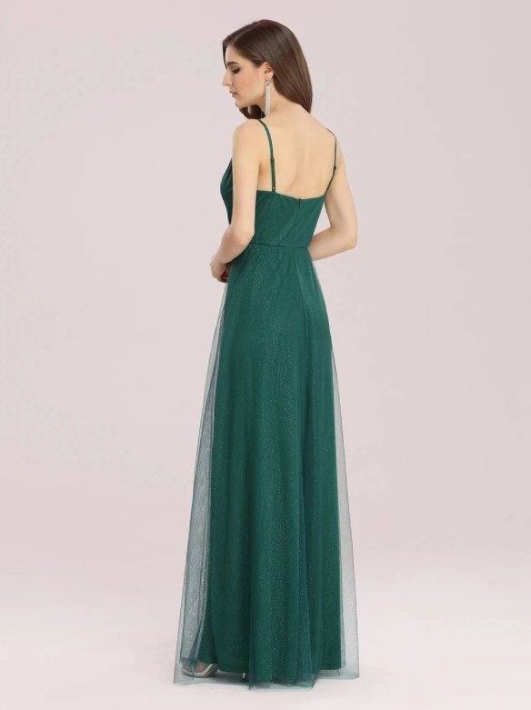 Simple Wholesale A-Line Maxi Evening Dress with Appliques Belt - RongMoon