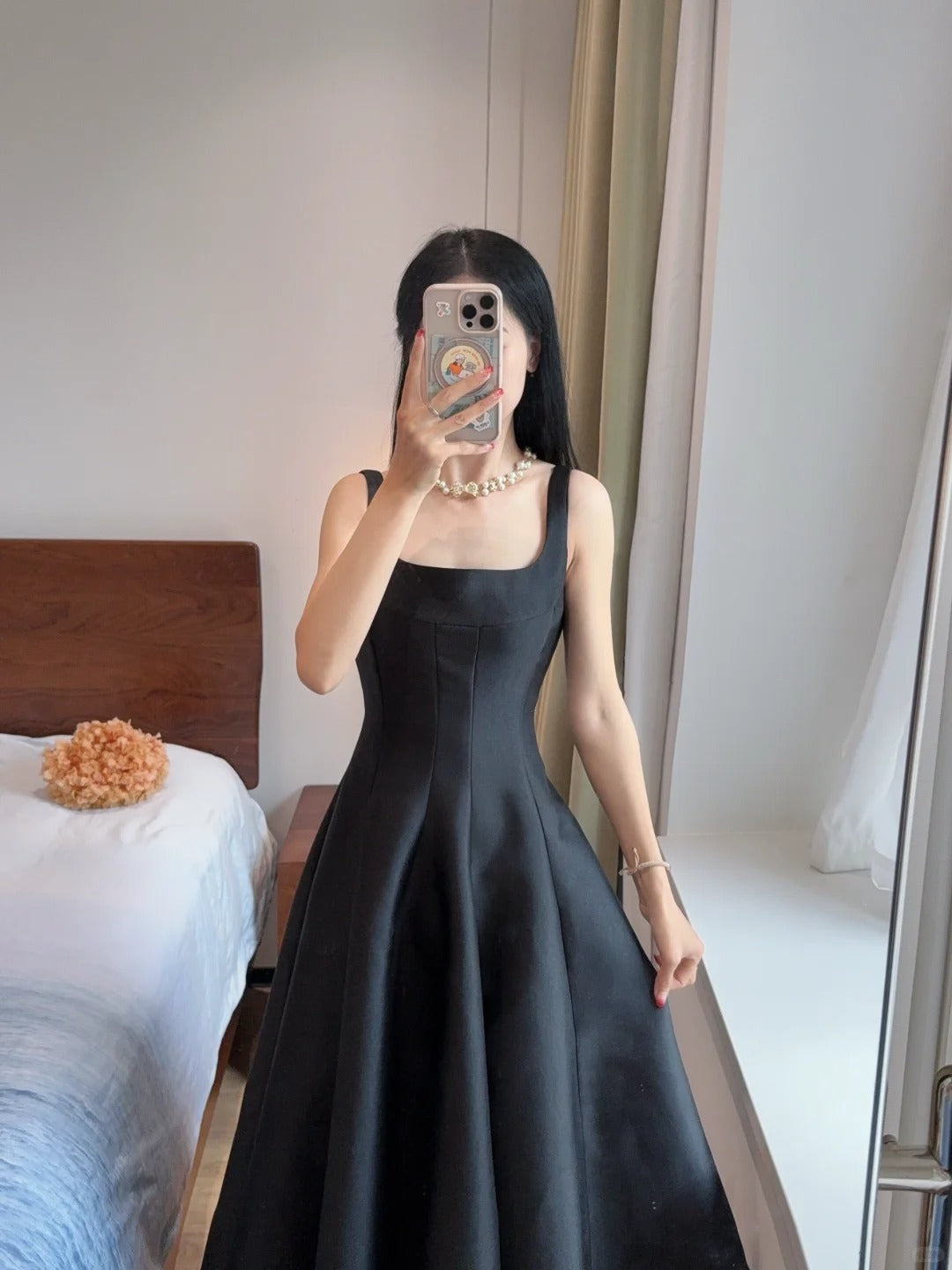 Simple And Elegant Pink A-line Square Neck Halter Satin Prom Dress Evening Dress cc5327