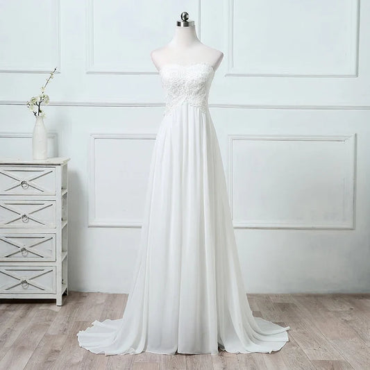 Long Suknia ślubna Vestidos Satin Wedding Dress Formal Simple Vestido De Novia Bride To Be