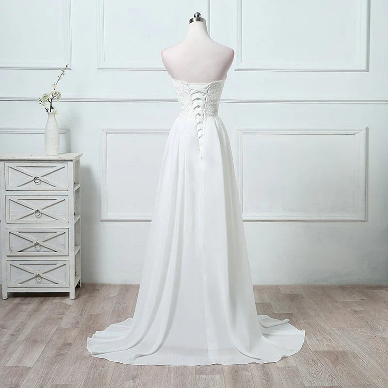 Long Suknia ślubna Vestidos Satin Wedding Dress Formal Simple Vestido De Novia Bride To Be