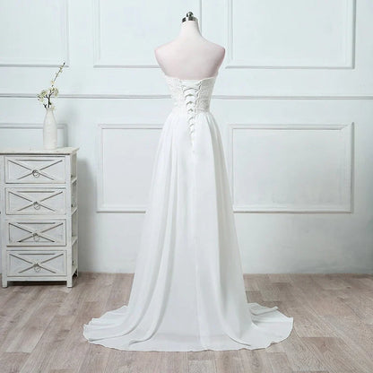 Long Suknia ślubna Vestidos Satin Wedding Dress Formal Simple Vestido De Novia Bride To Be