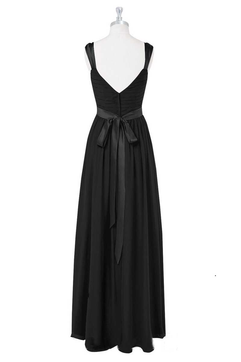 Lavender V-Neck Backless A-Line Long Bridesmaid Dress
