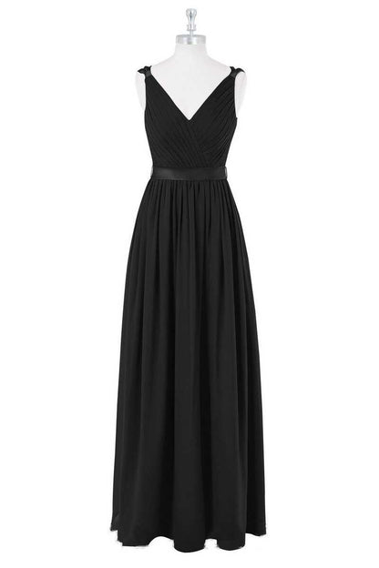 Lavender V-Neck Backless A-Line Long Bridesmaid Dress
