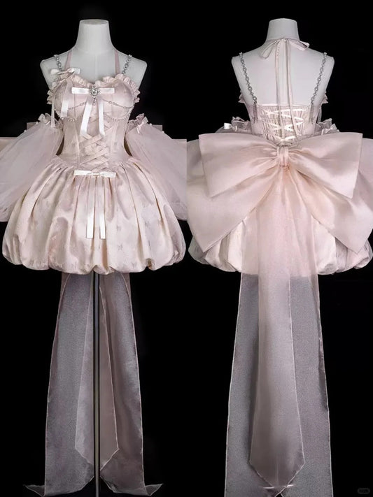 Girlhomeshops-Pink sweetheart neckline fashion chiffon satin short homecoming dress birthday dress gh5343