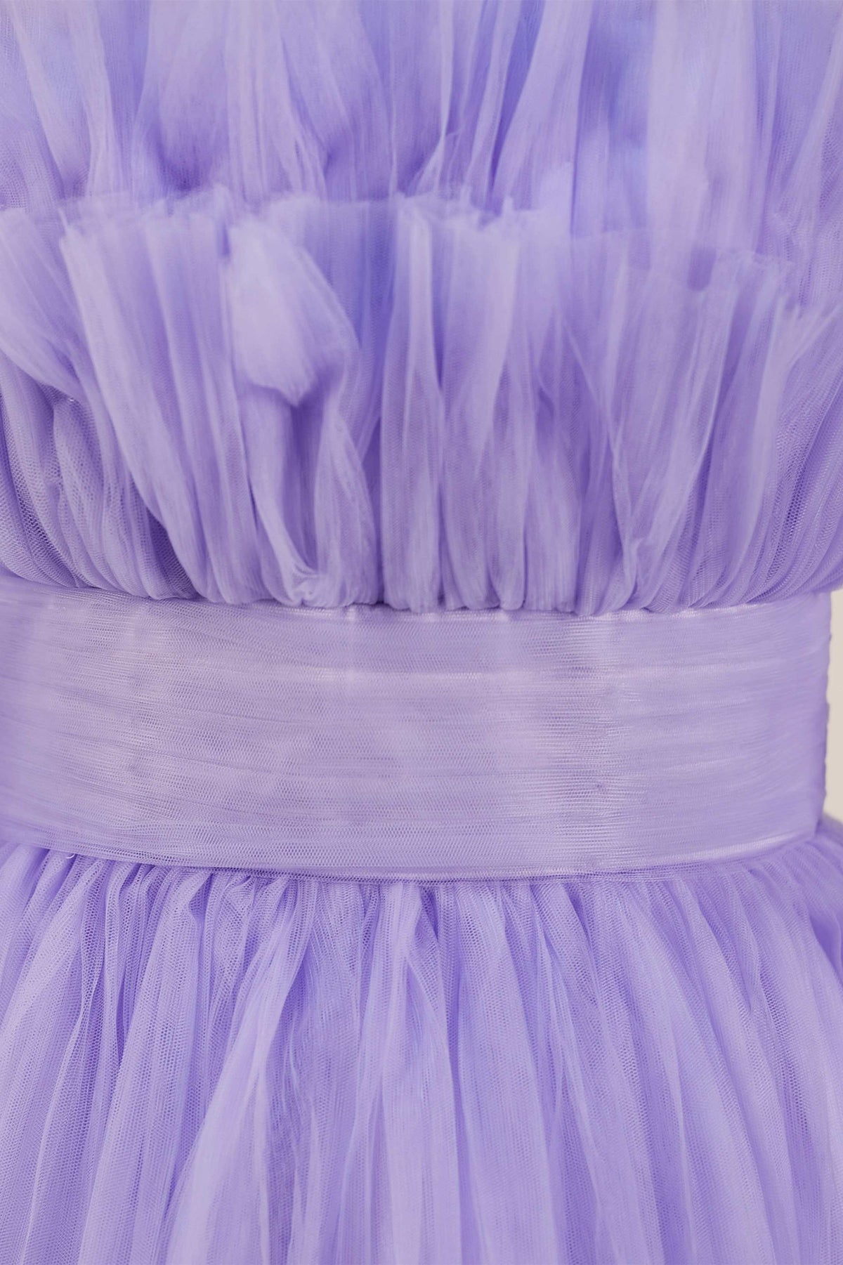 Lavender Strapless Ruffle A-Line Short Dress with Detachable Sleeves