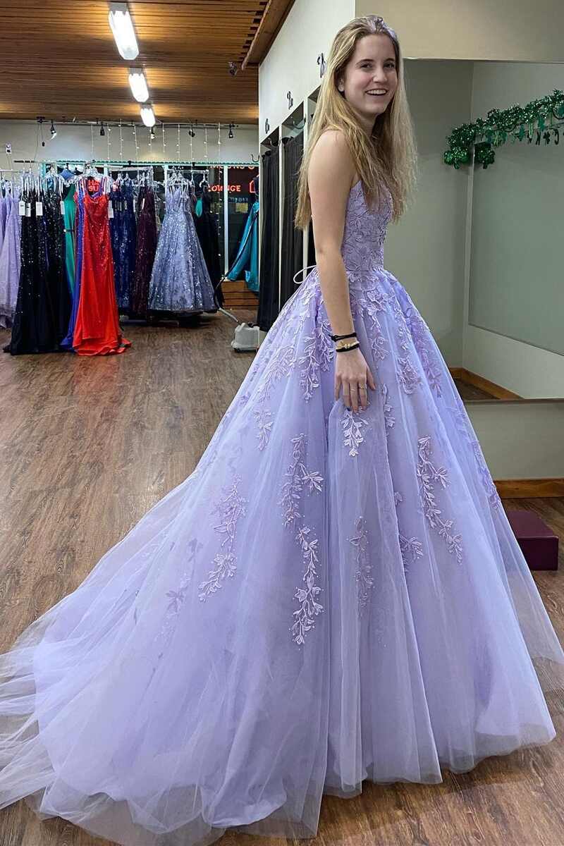 Hot Pink Princess Appliqués Backless Long Prom Gown
