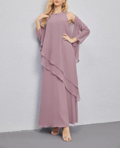 Bridesmaid Dresses with Open Front Lightweight Cardigan Formal Prom Gown