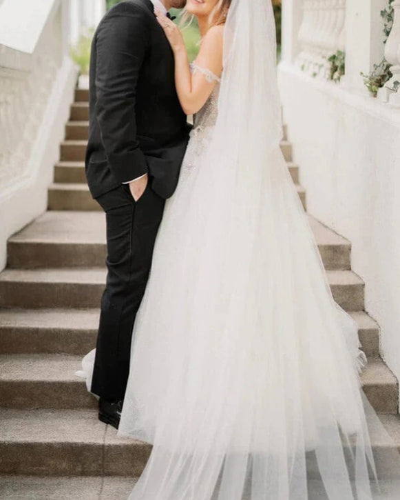 A-line Beaded Sweetheart Neck Wedding Dresses Bridal Gowns