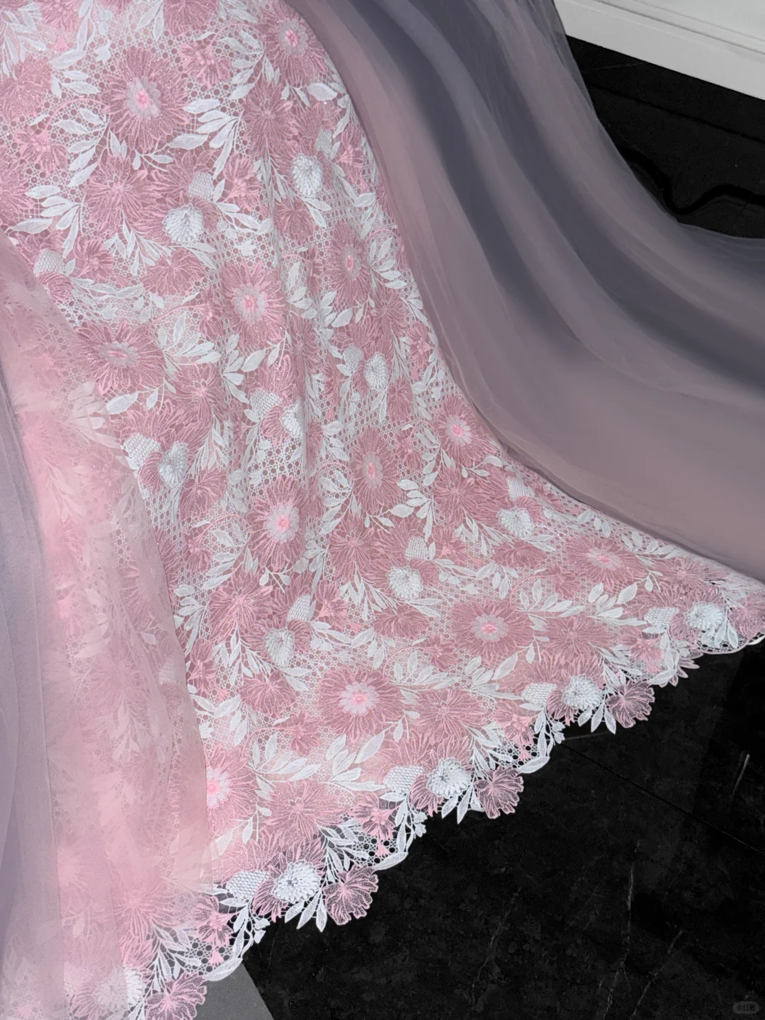 Vintage Pink Applique Bow Design A-Line Prom Dress Evening Dress HZ1024