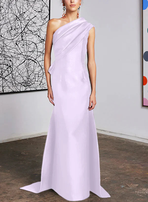 Tight fit/straight cut off shoulder mother of the bride dress