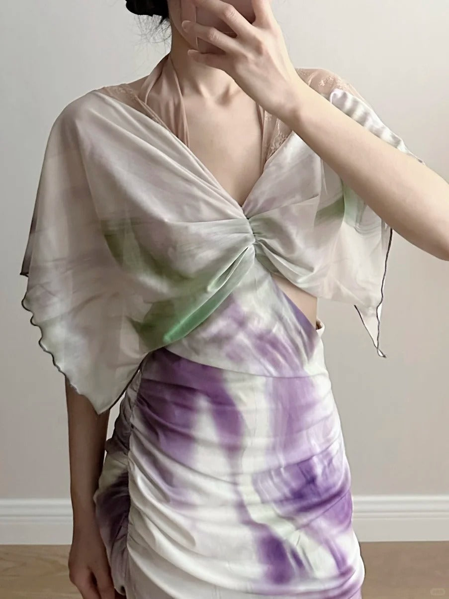 Chic Mermaid Chiffon Long Prom Dress Evening Dress cc5370