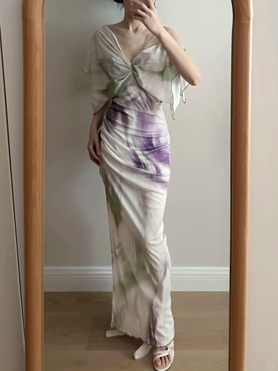 Chic Mermaid Chiffon Long Prom Dress Evening Dress cc5370
