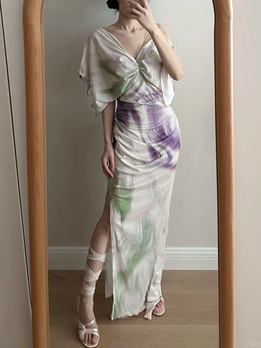 Chic Mermaid Chiffon Long Prom Dress Evening Dress cc5370