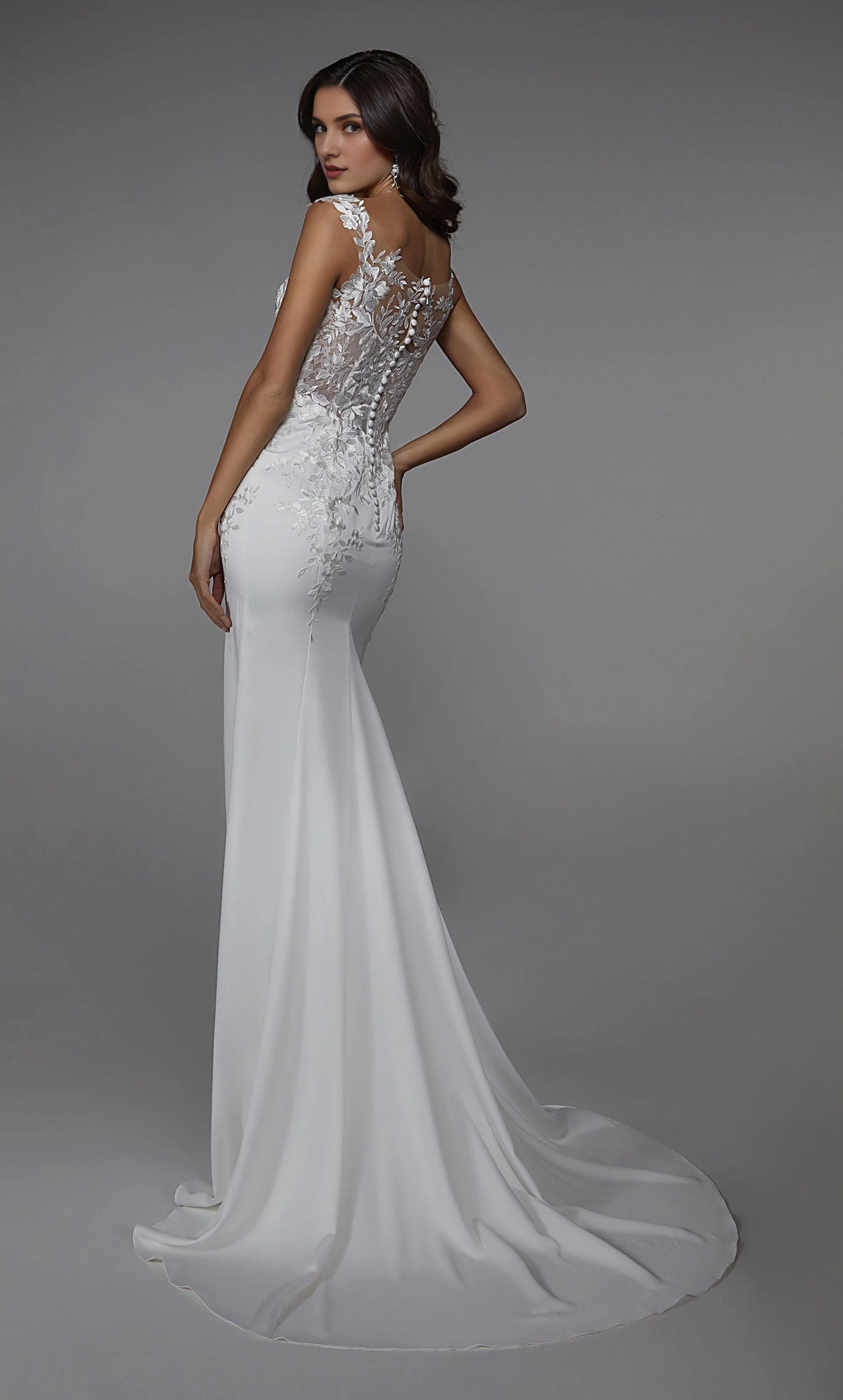 Perfect satin off shoulder slim fit trumpet shaped transparent lace tight corset wedding dresses